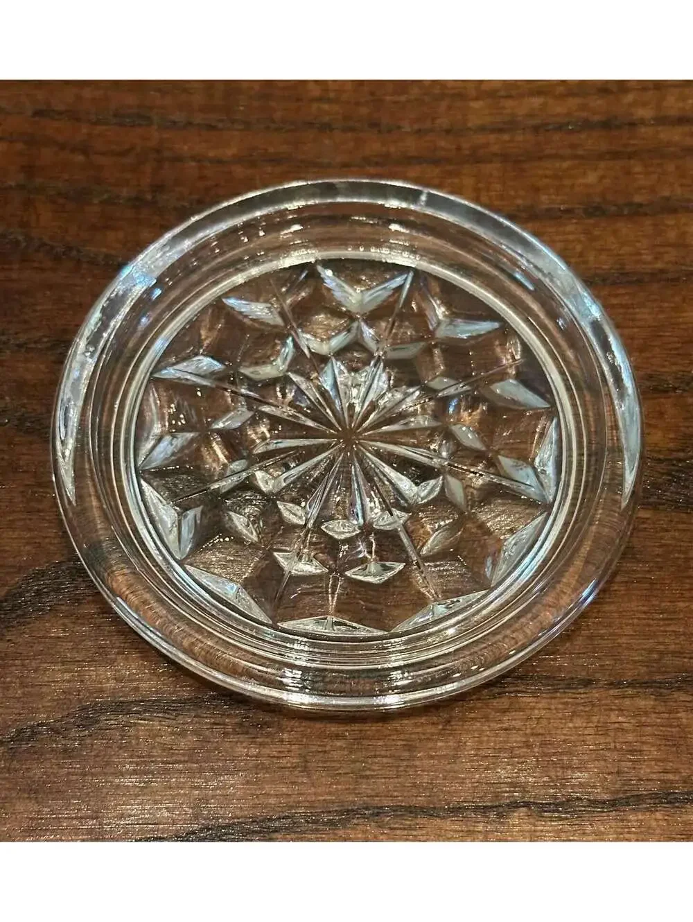 Vintage Fostoria American Clear Glass Coasters Set of 3